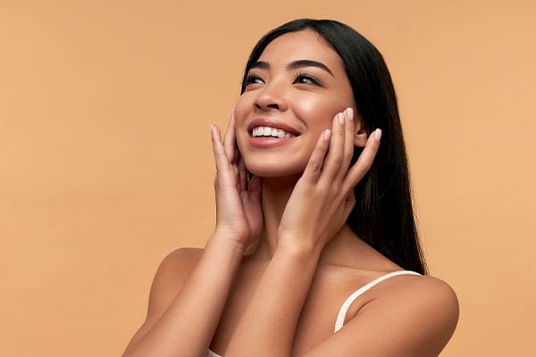 woman after acne treatment in La Jolla