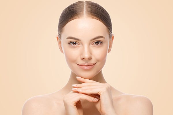 woman after acne treatment in La Jolla